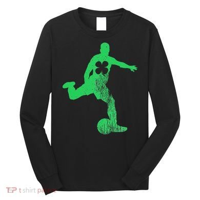 Soccer Shamrock St. Patrick's Day Irish Saint Paddy'ss Long Sleeve Shirt