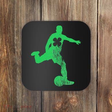 Soccer Shamrock St. Patrick's Day Irish Saint Paddy'ss Coaster