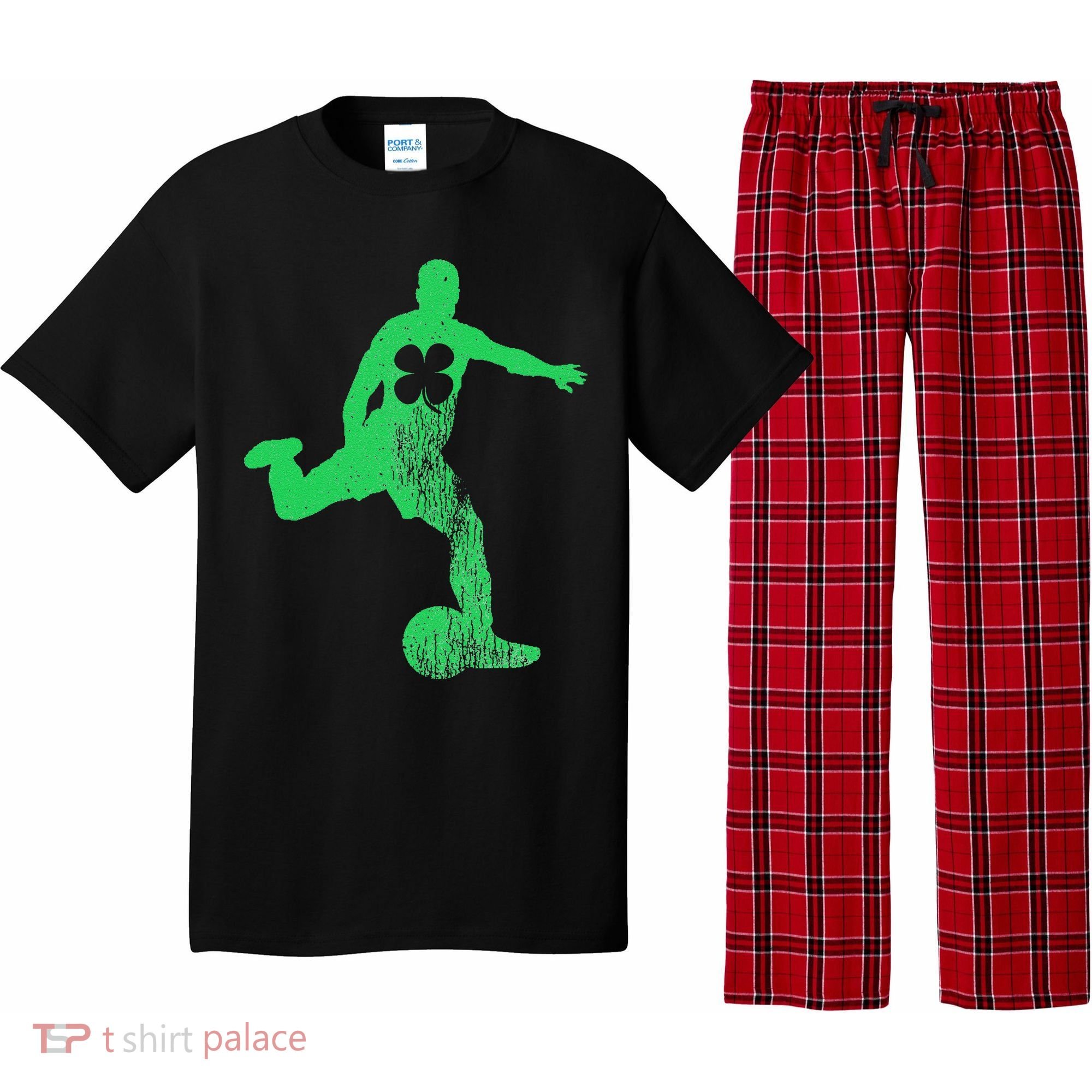 Soccer Shamrock St. Patrick's Day Irish Saint Paddy'ss Pajama Set