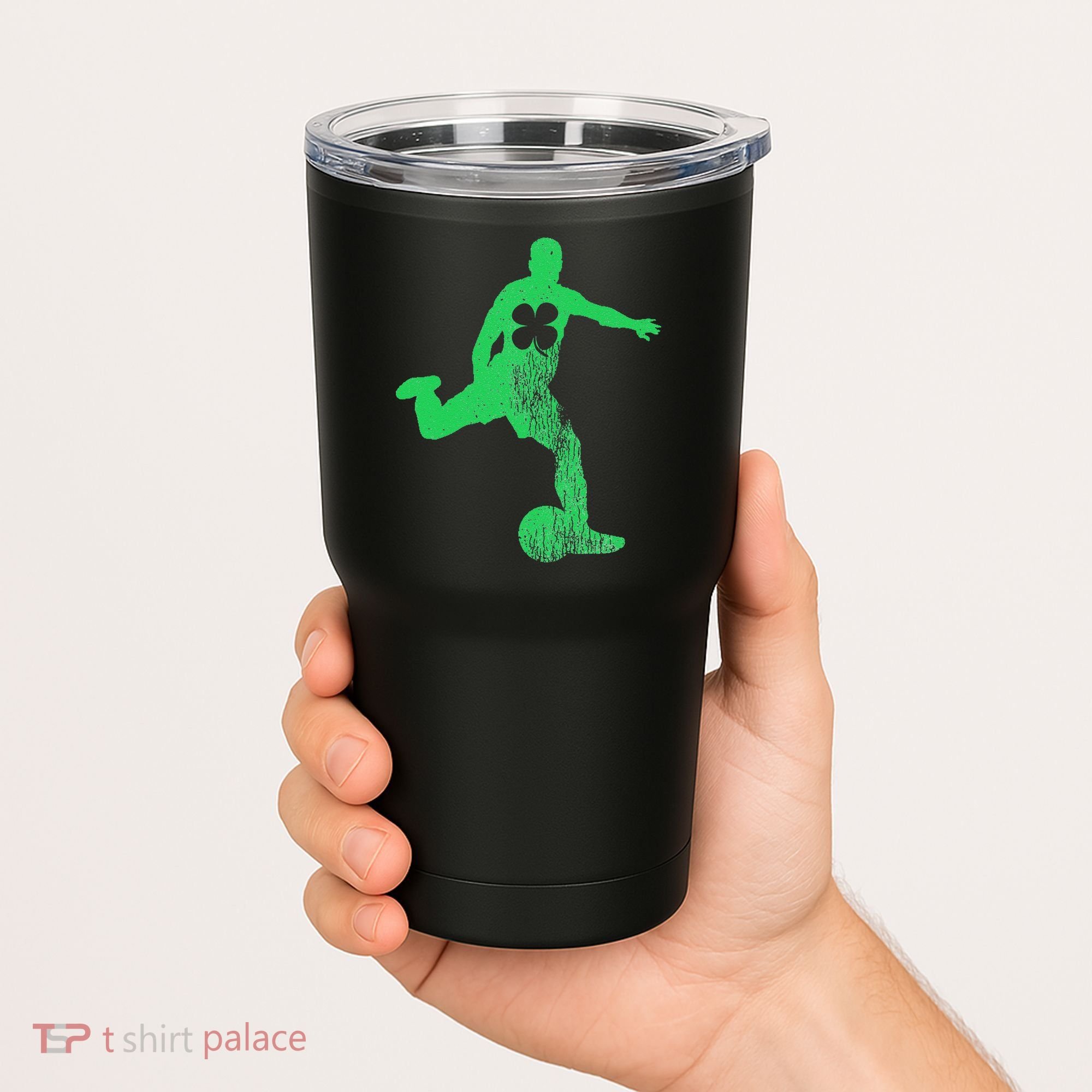 Soccer Shamrock St. Patrick's Day Irish Saint Paddy'ss Tumbler