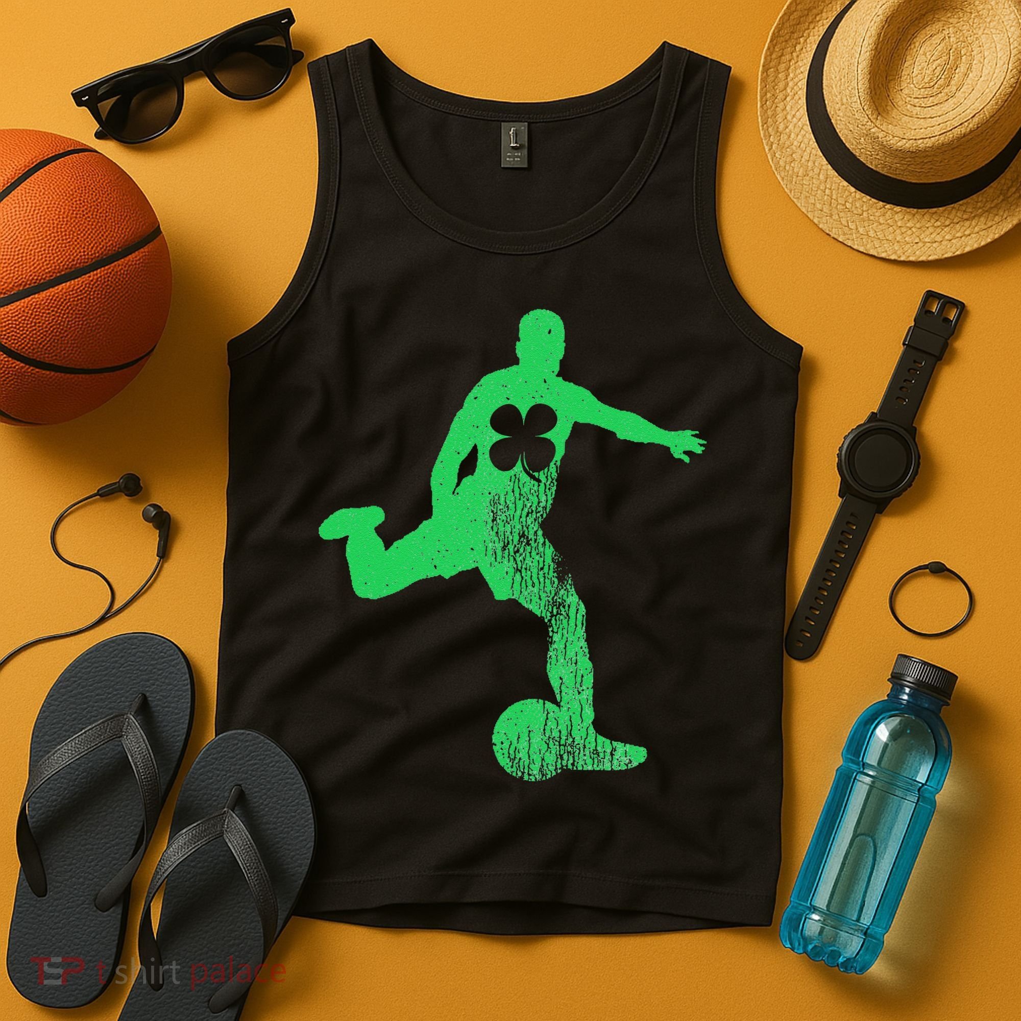 Soccer Shamrock St. Patrick's Day Irish Saint Paddy'ss Tank Top