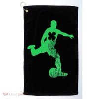 Soccer Shamrock St. Patrick's Day Irish Saint Paddy'ss Golf Towel thumb 0