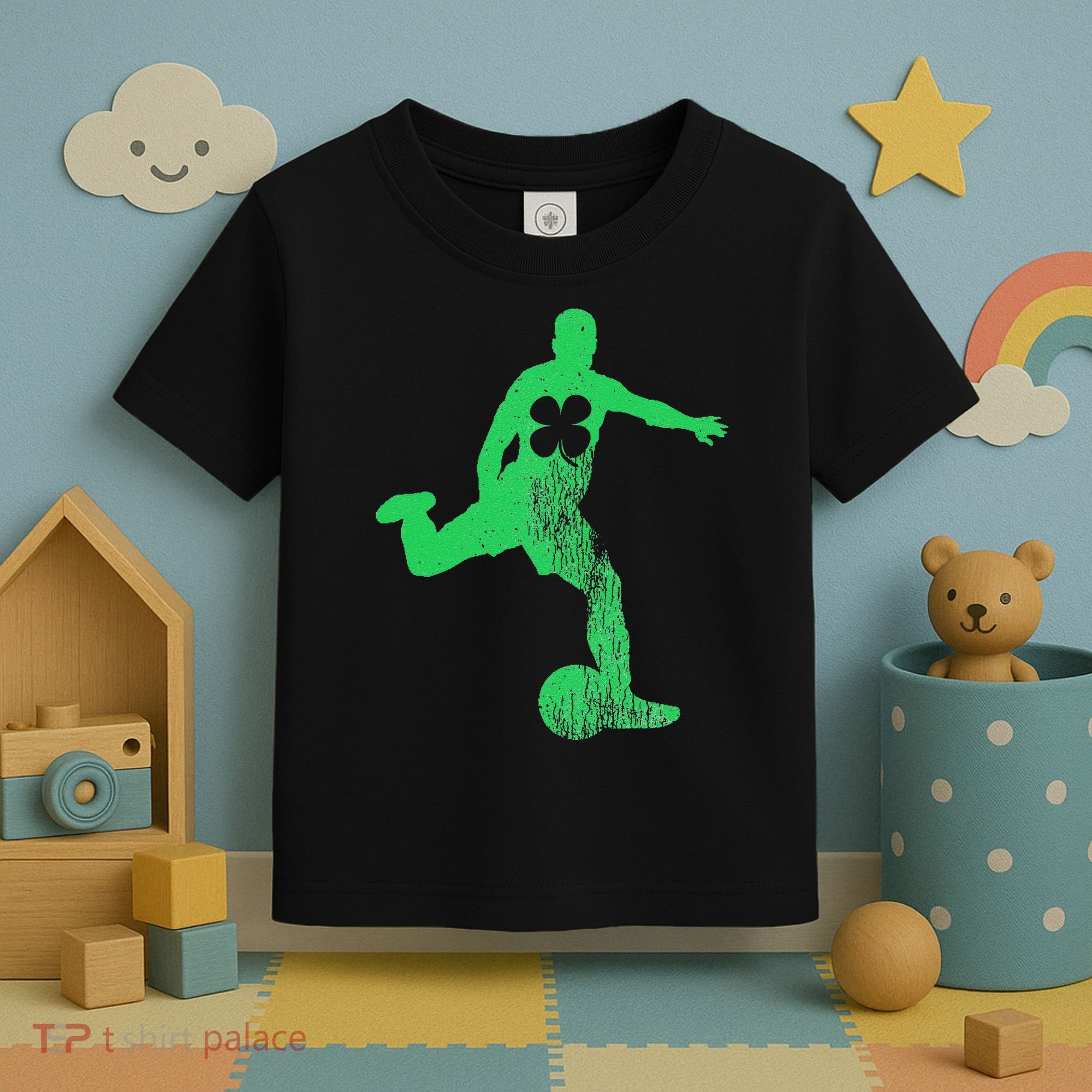 Soccer Shamrock St. Patrick's Day Irish Saint Paddy'ss Toddler T-Shirt