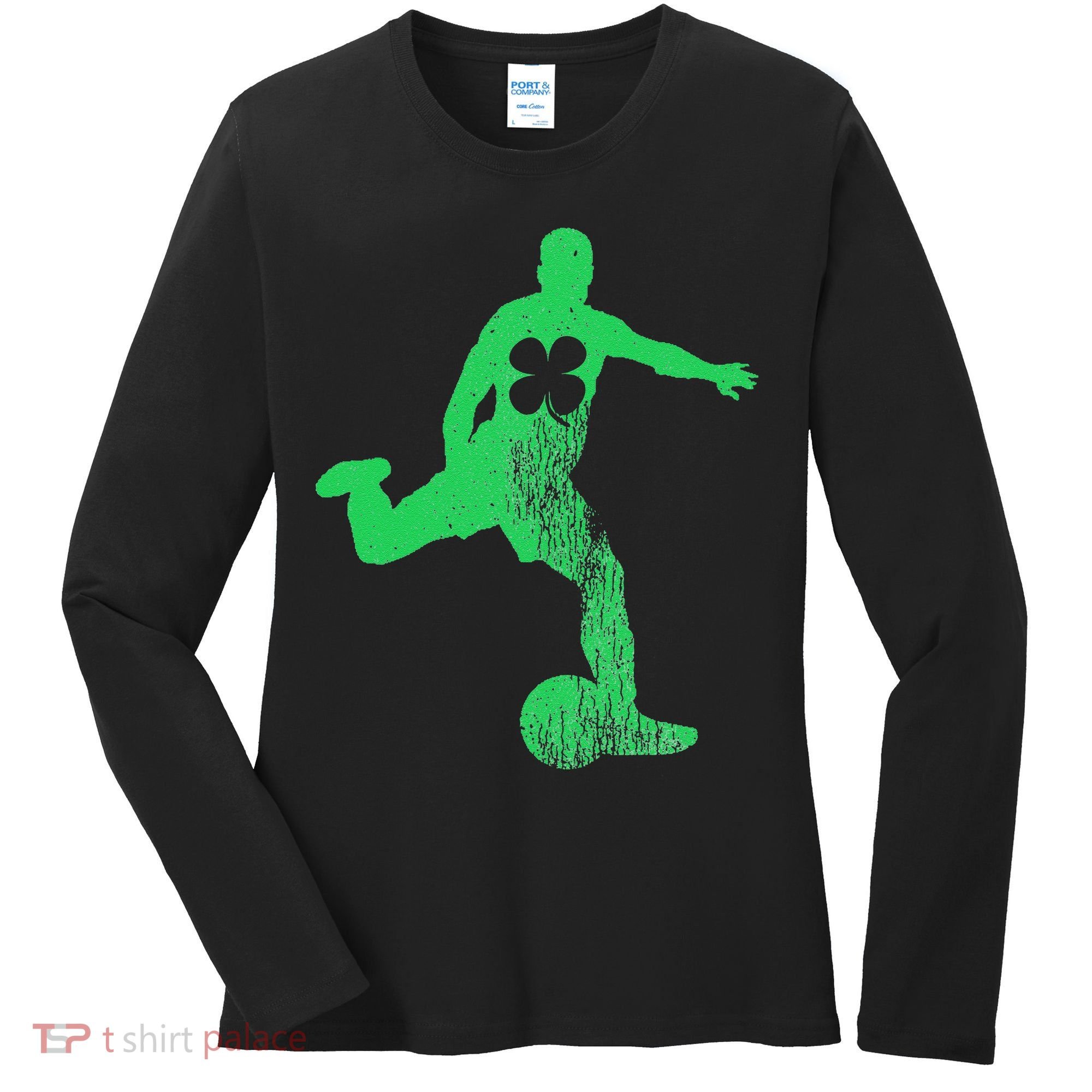 Soccer Shamrock St. Patrick's Day Irish Saint Paddy'ss Women's Long Sleeve Shirt
