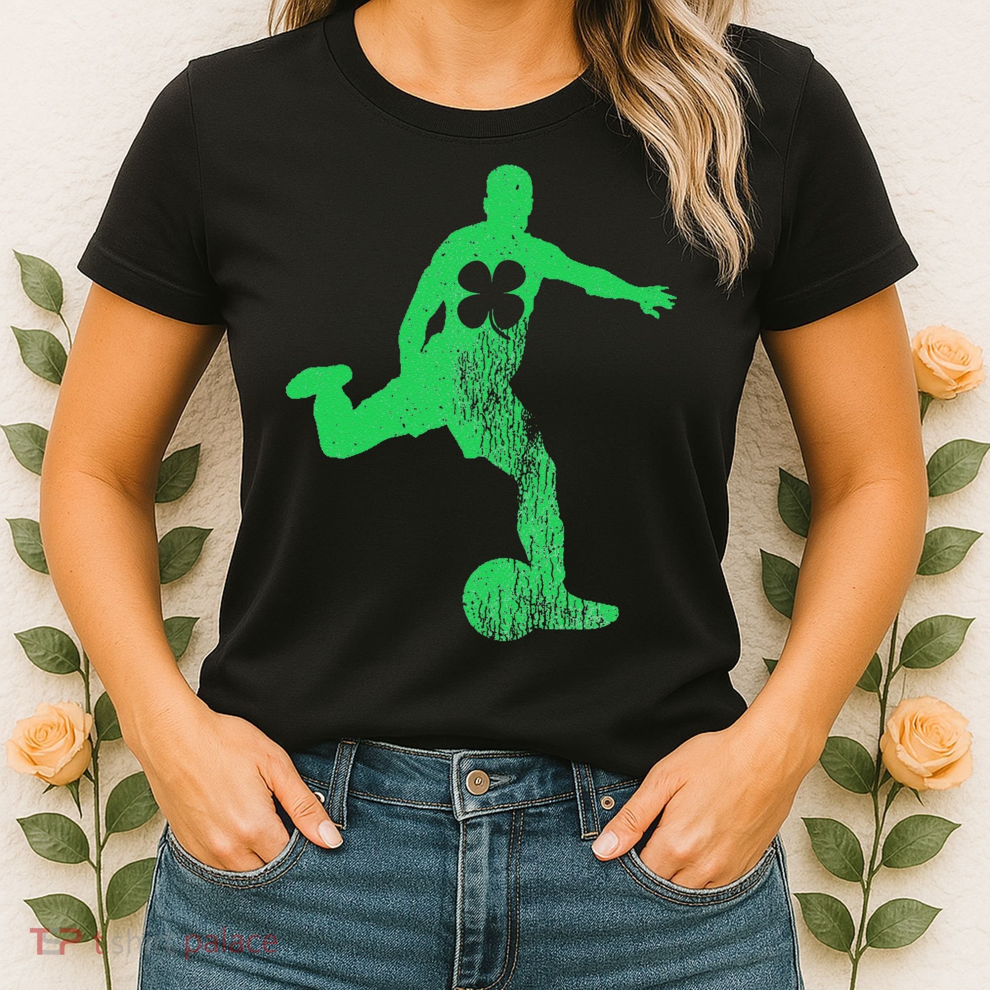 Soccer Shamrock St. Patrick's Day Irish Saint Paddy'ss Women's T-Shirt