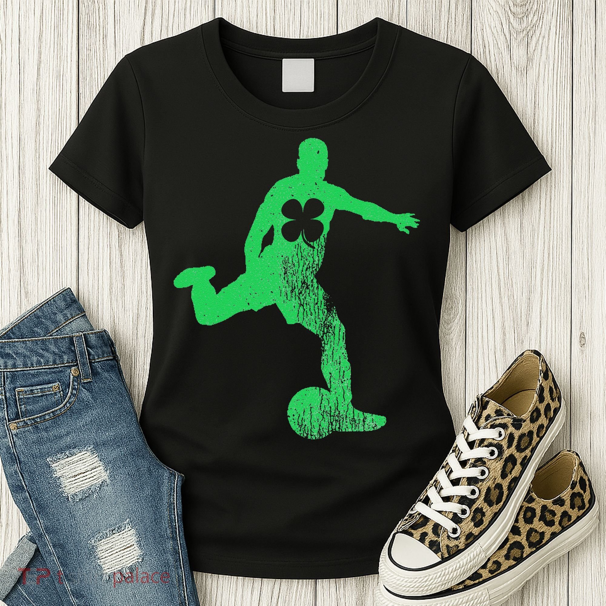 Soccer Shamrock St. Patrick's Day Irish Saint Paddy'ss Women's T-Shirt