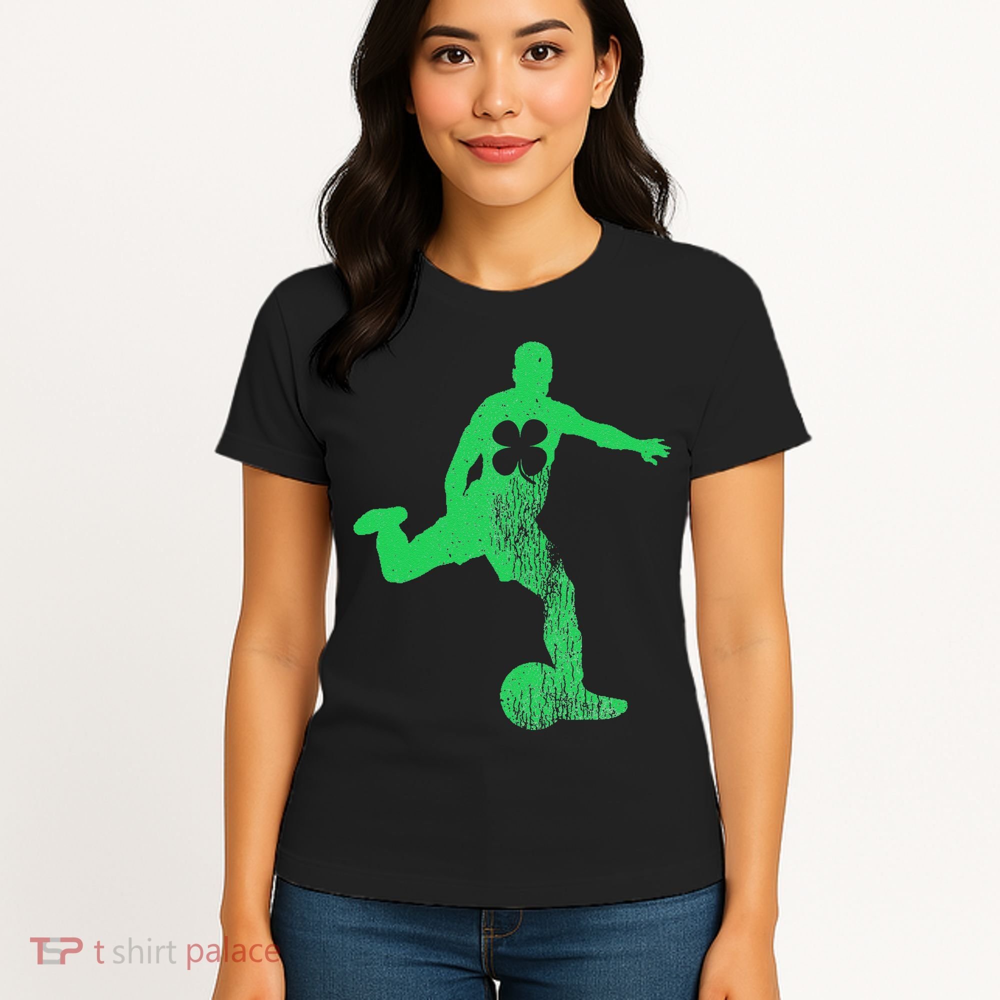 Soccer Shamrock St. Patrick's Day Irish Saint Paddy'ss Women's T-Shirt
