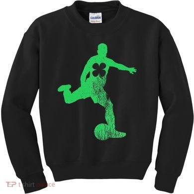 Soccer Shamrock St. Patrick's Day Irish Saint Paddy'ss Kids Sweatshirt