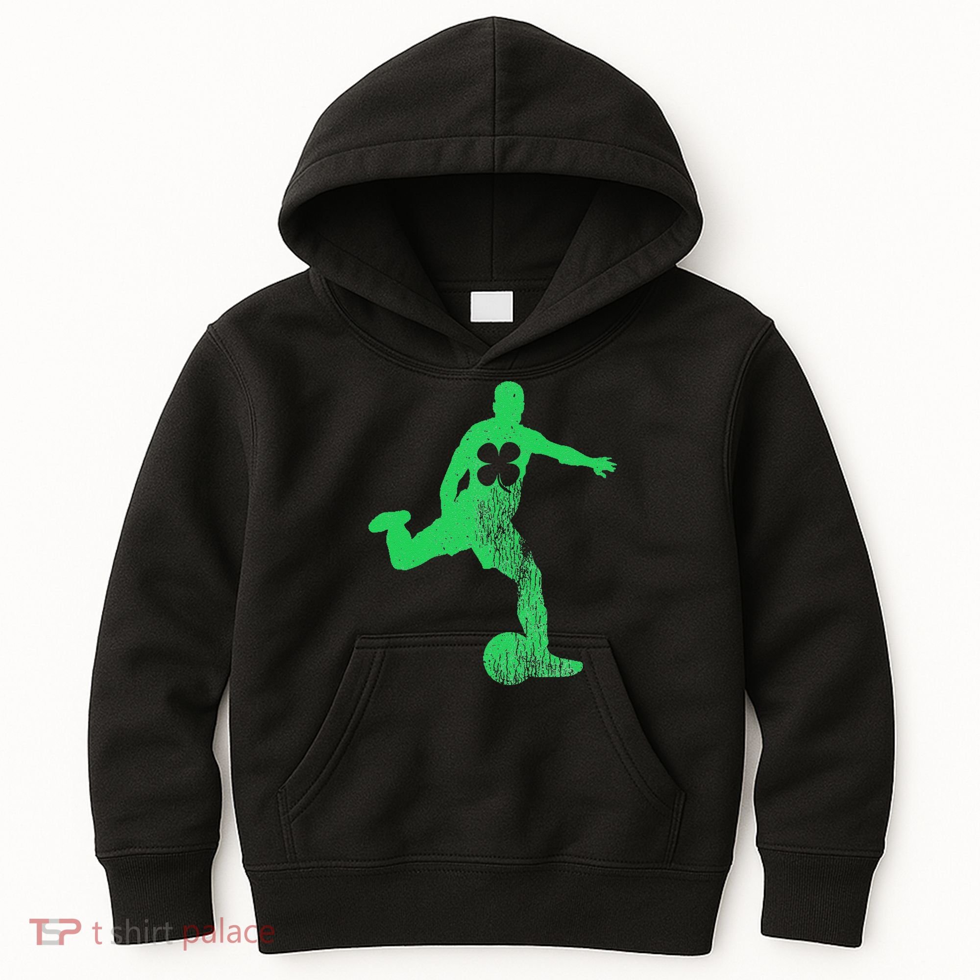 Soccer Shamrock St. Patrick's Day Irish Saint Paddy'ss Kids Hoodie