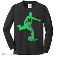 Soccer Shamrock St. Patrick's Day Irish Saint Paddy'ss Kids Long Sleeve Shirt thumb 0