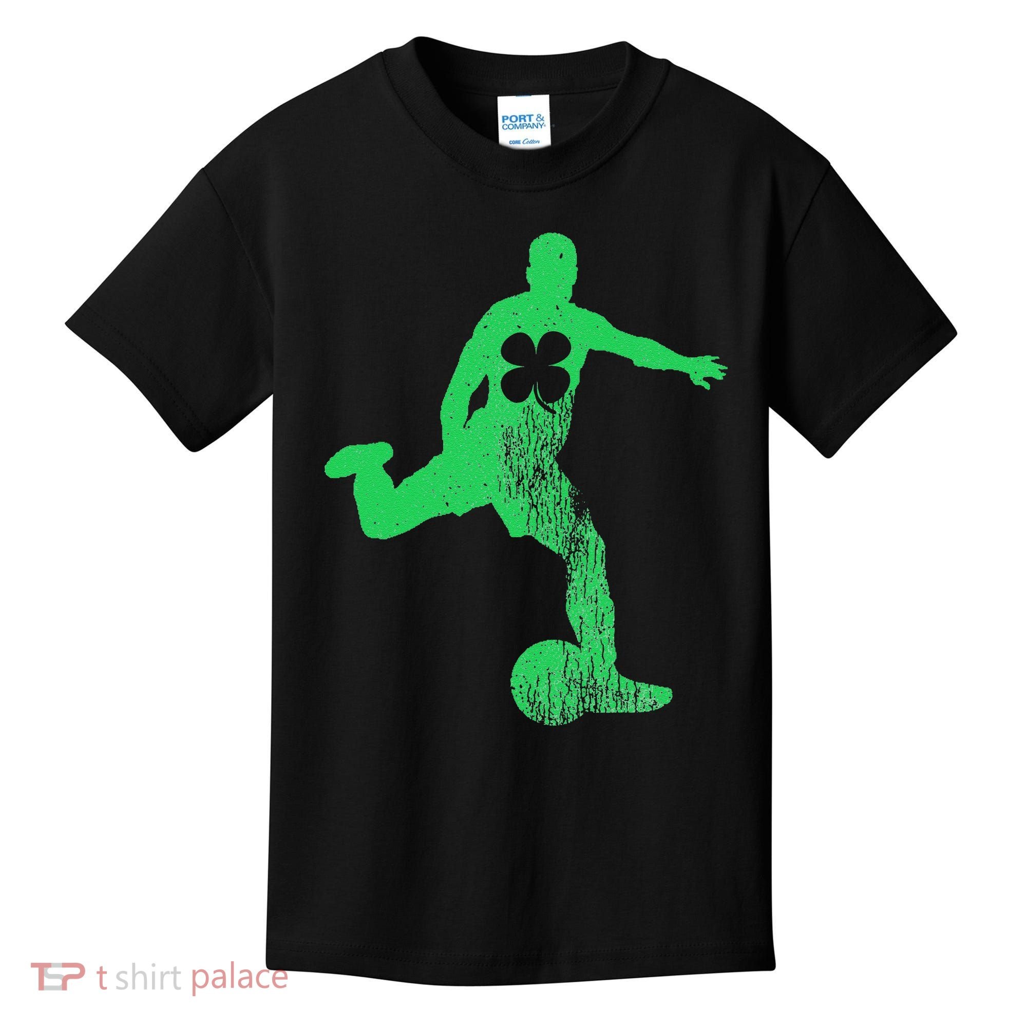 Soccer Shamrock St. Patrick's Day Irish Saint Paddy'ss Kids T-Shirt