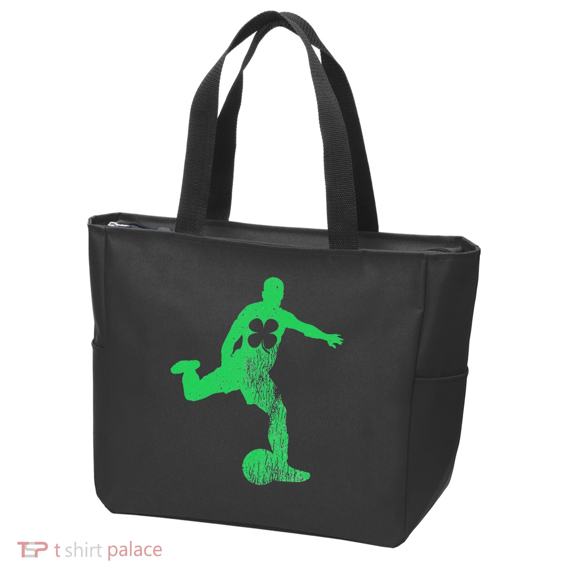 Soccer Shamrock St. Patrick's Day Irish Saint Paddy'ss Tote Bag