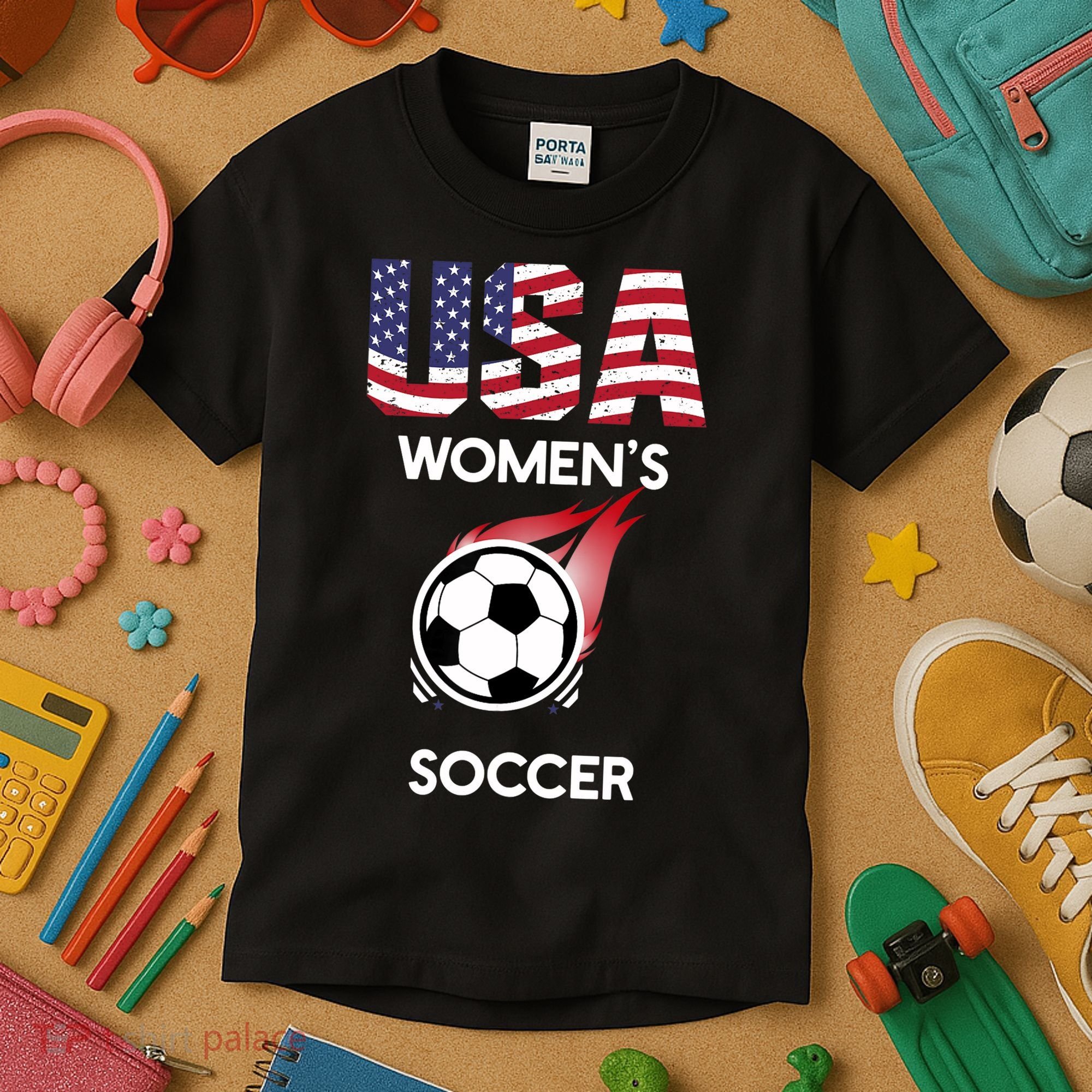 Support 'S Soccer Team USA Kids T-Shirt