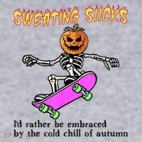 Sweating Sucks Skeleton Pumpkin Skateboard Women's Sweatshirt thumb 2