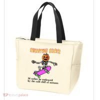 Sweating Sucks Skeleton Pumpkin Skateboard Tote Bag thumb 3