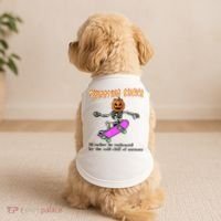 Sweating Sucks Skeleton Pumpkin Skateboard Doggie Tank thumb 2