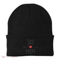 Ski Skier Skiing Mom Gift Beanie thumb 0