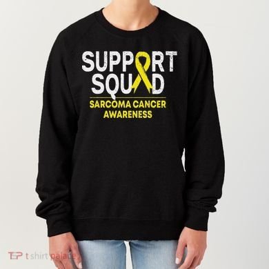 Support Squad Sarcoma Cancer Awareness Yellow Ribbon Team Women's Sweatshirt