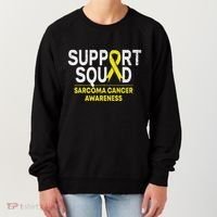 Support Squad Sarcoma Cancer Awareness Yellow Ribbon Team Women's Sweatshirt thumb 0