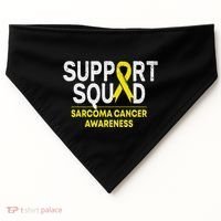 Support Squad Sarcoma Cancer Awareness Yellow Ribbon Team USA-Made Doggie Bandana thumb 0