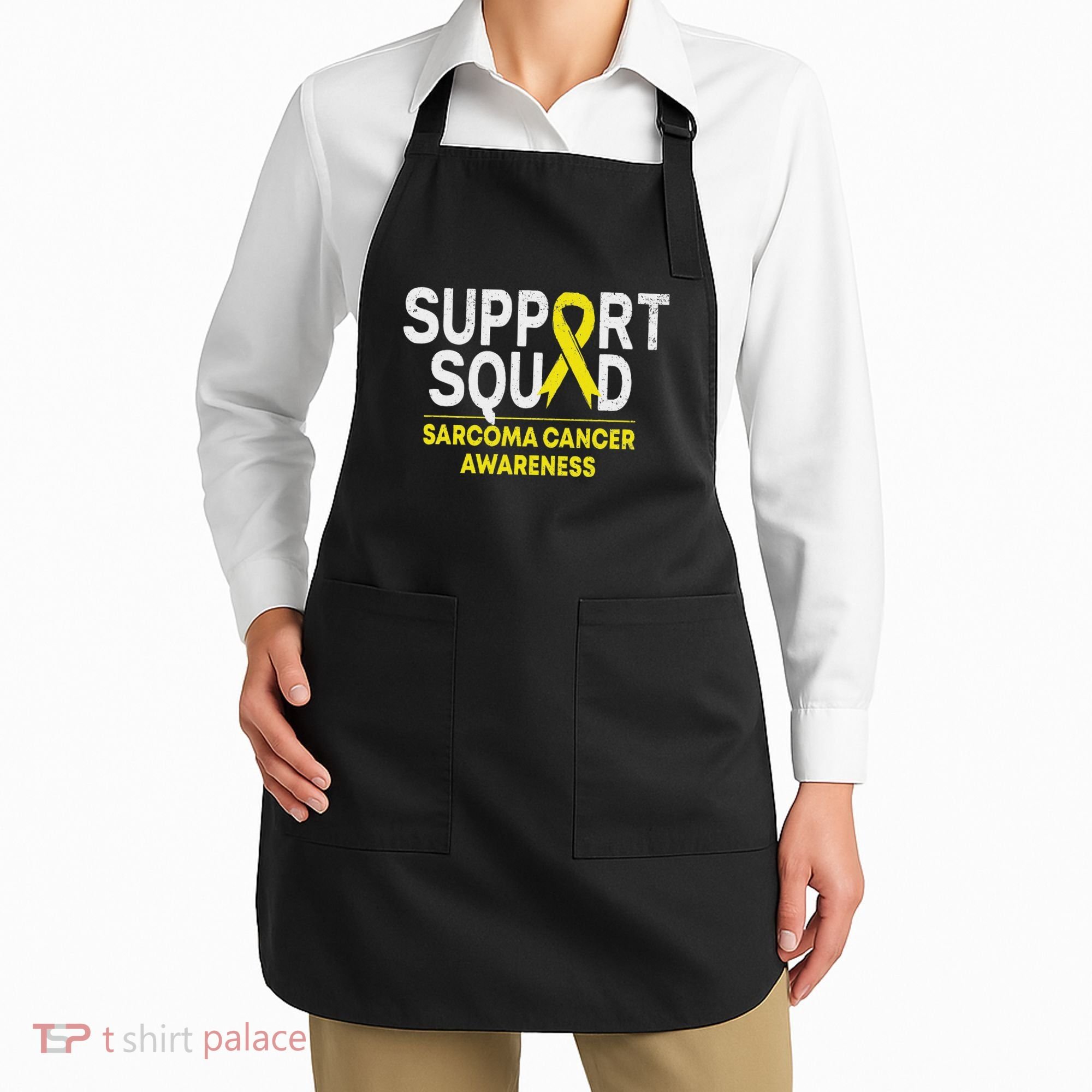 Support Squad Sarcoma Cancer Awareness Yellow Ribbon Team Apron