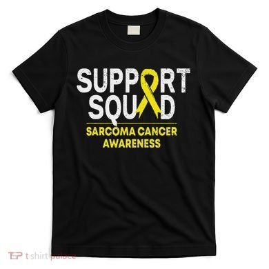 Support Squad Sarcoma Cancer Awareness Yellow Ribbon Team T-Shirt