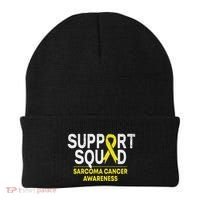 Support Squad Sarcoma Cancer Awareness Yellow Ribbon Team Beanie thumb 0