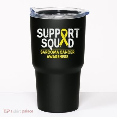 Support Squad Sarcoma Cancer Awareness Yellow Ribbon Team Tumbler