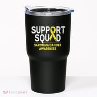 Support Squad Sarcoma Cancer Awareness Yellow Ribbon Team Tumbler thumb 0