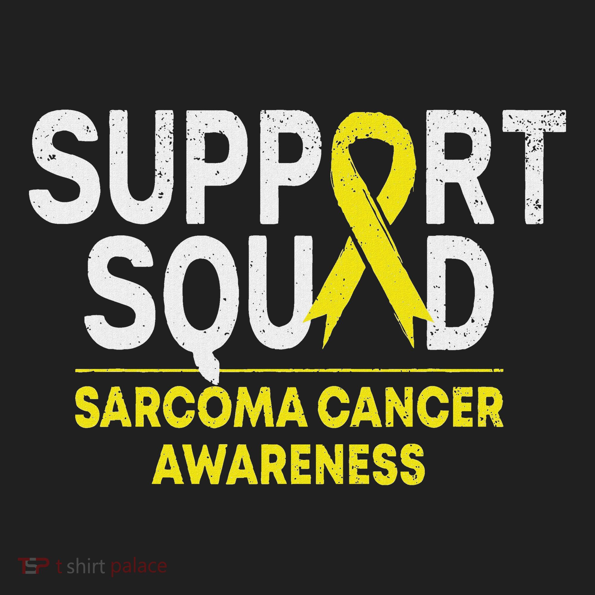 Support Squad Sarcoma Cancer Awareness Yellow Ribbon Team Tumbler