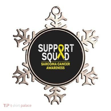Support Squad Sarcoma Cancer Awareness Yellow Ribbon Team Ornament