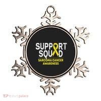 Support Squad Sarcoma Cancer Awareness Yellow Ribbon Team Ornament thumb 0