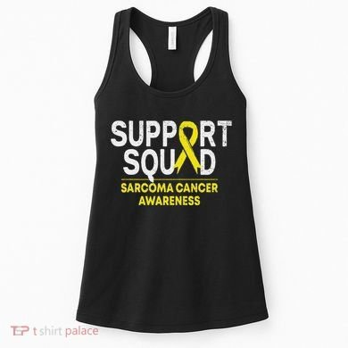 Support Squad Sarcoma Cancer Awareness Yellow Ribbon Team Women's Tank Top
