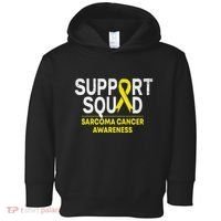 Support Squad Sarcoma Cancer Awareness Yellow Ribbon Team Toddler Hoodie thumb 0