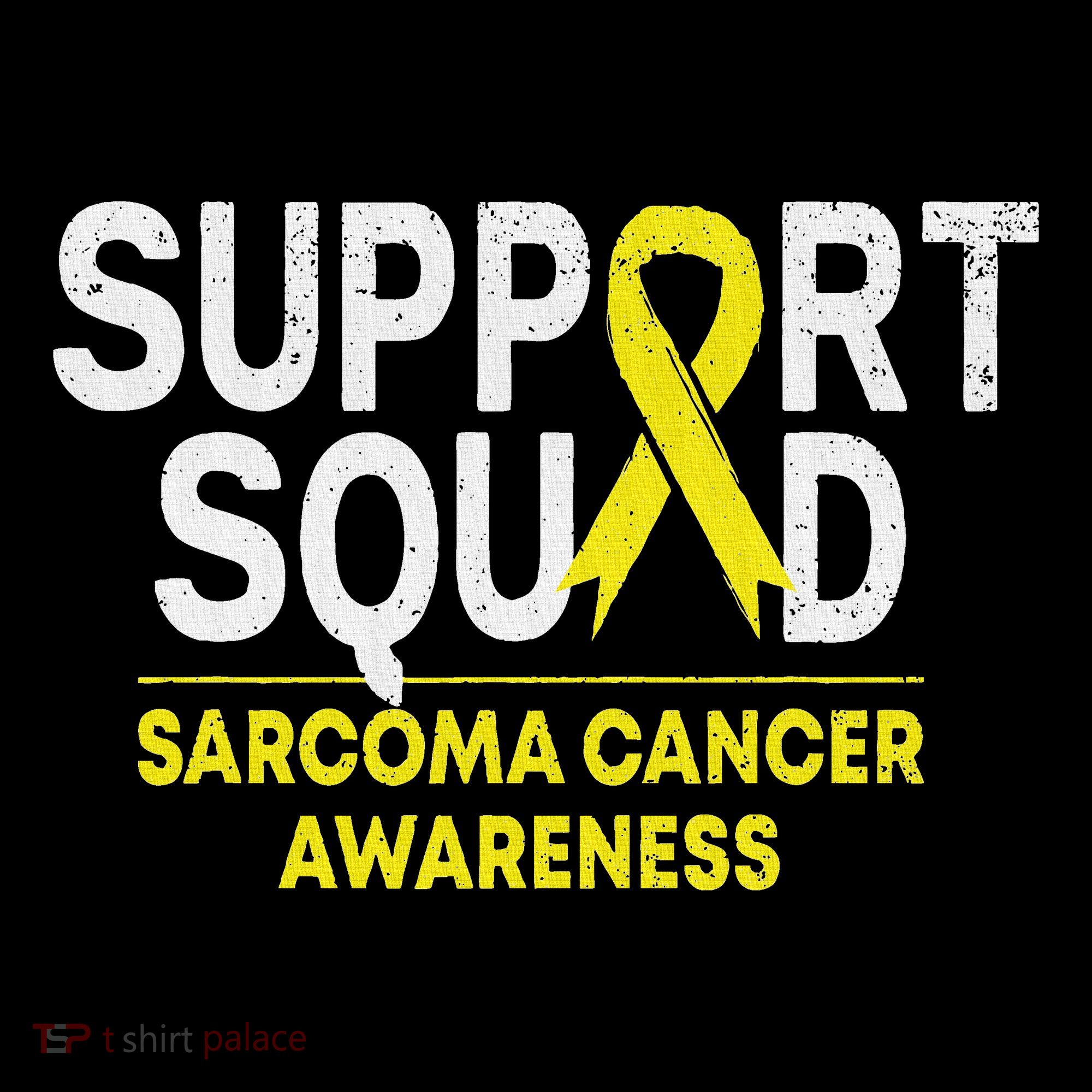 Support Squad Sarcoma Cancer Awareness Yellow Ribbon Team Toddler Hoodie