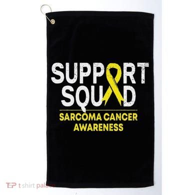 Support Squad Sarcoma Cancer Awareness Yellow Ribbon Team Golf Towel