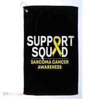 Support Squad Sarcoma Cancer Awareness Yellow Ribbon Team Golf Towel thumb 0