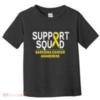 Support Squad Sarcoma Cancer Awareness Yellow Ribbon Team Toddler T-Shirt thumb 0