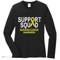Support Squad Sarcoma Cancer Awareness Yellow Ribbon Team Women's Long Sleeve Shirt thumb 0
