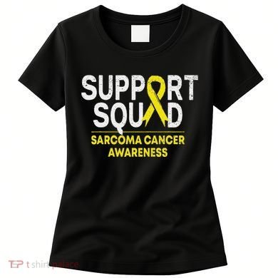 Support Squad Sarcoma Cancer Awareness Yellow Ribbon Team Women's T-Shirt