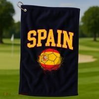 Spain Spanish Soccer Football Tournament Game Golf Towel thumb 1