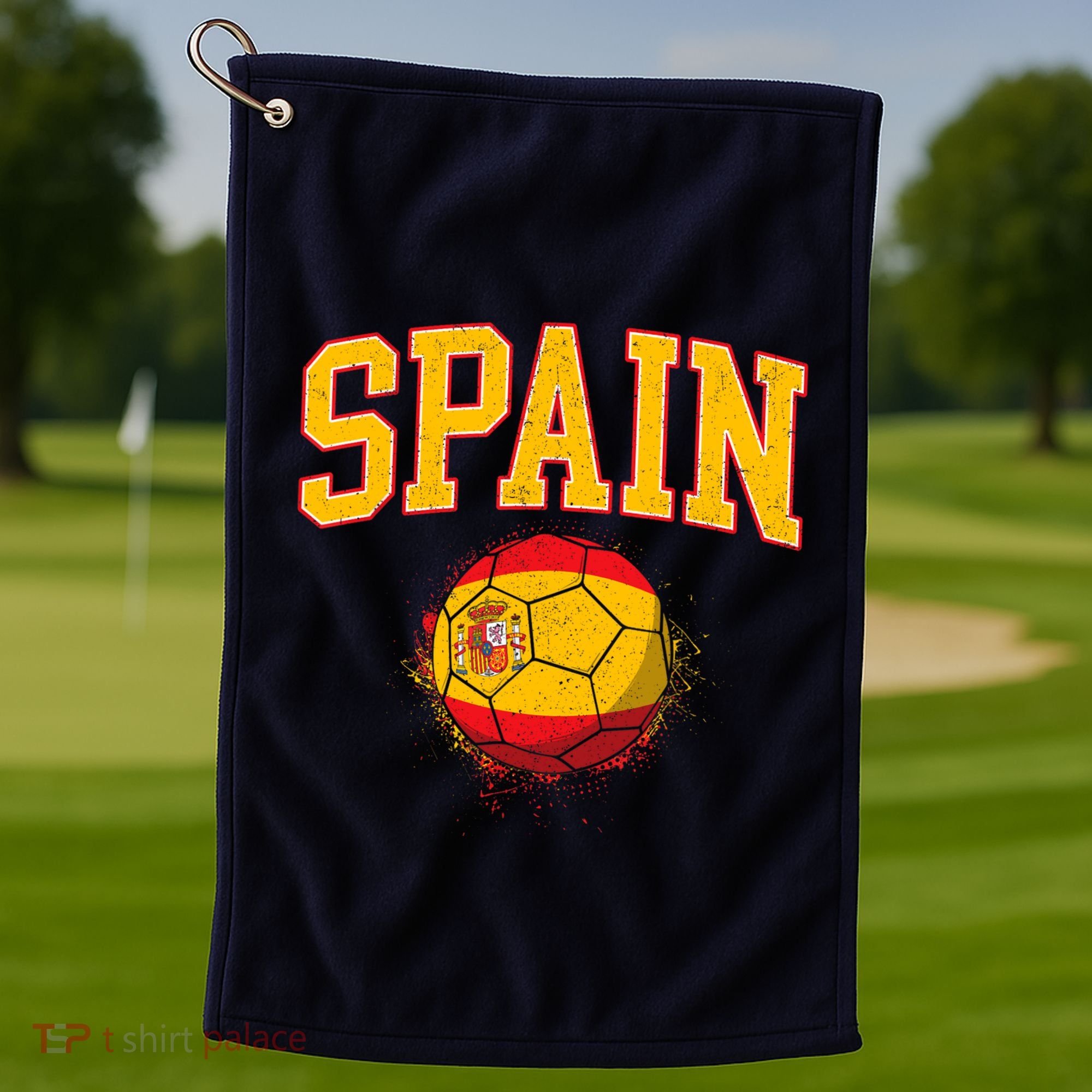 Spain Spanish Soccer Football Tournament Game Golf Towel