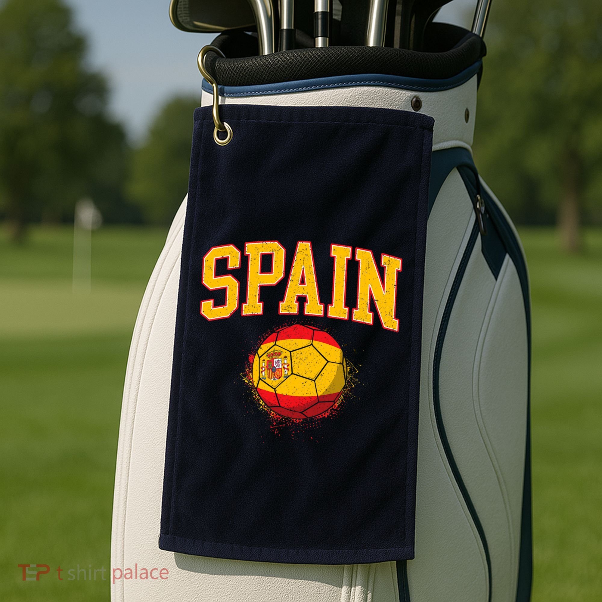 Spain Spanish Soccer Football Tournament Game Golf Towel