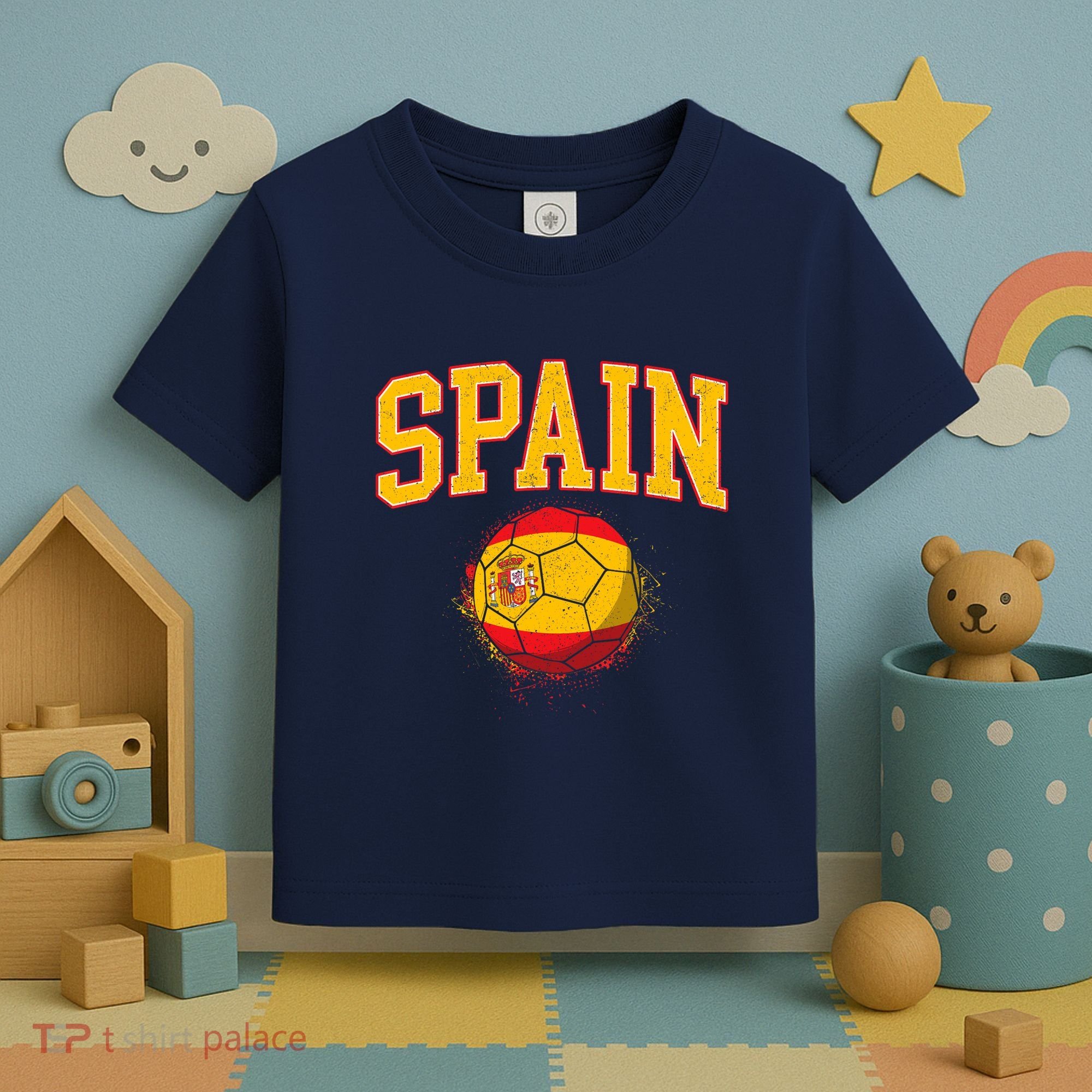 Spain Spanish Soccer Football Tournament Game Toddler T-Shirt