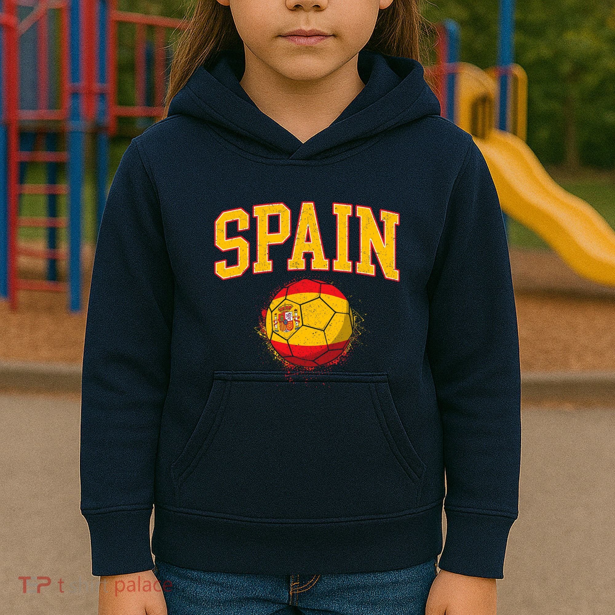 Spain Spanish Soccer Football Tournament Game Kids Hoodie