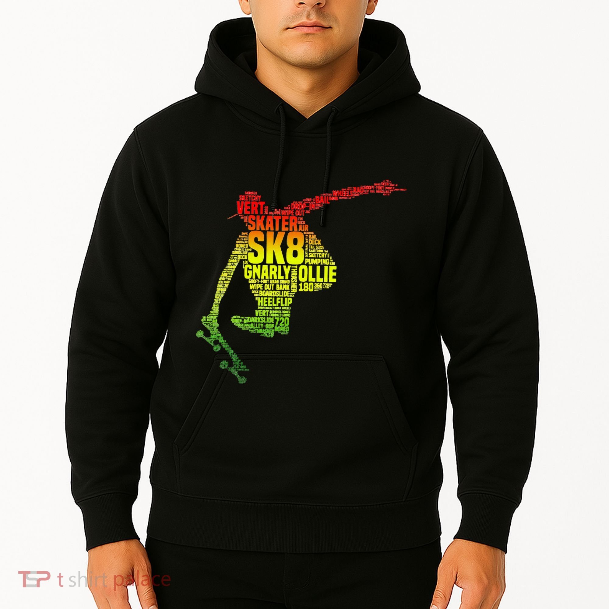 Skateboard Skater Slang Retro Skaterboarding Hoodie