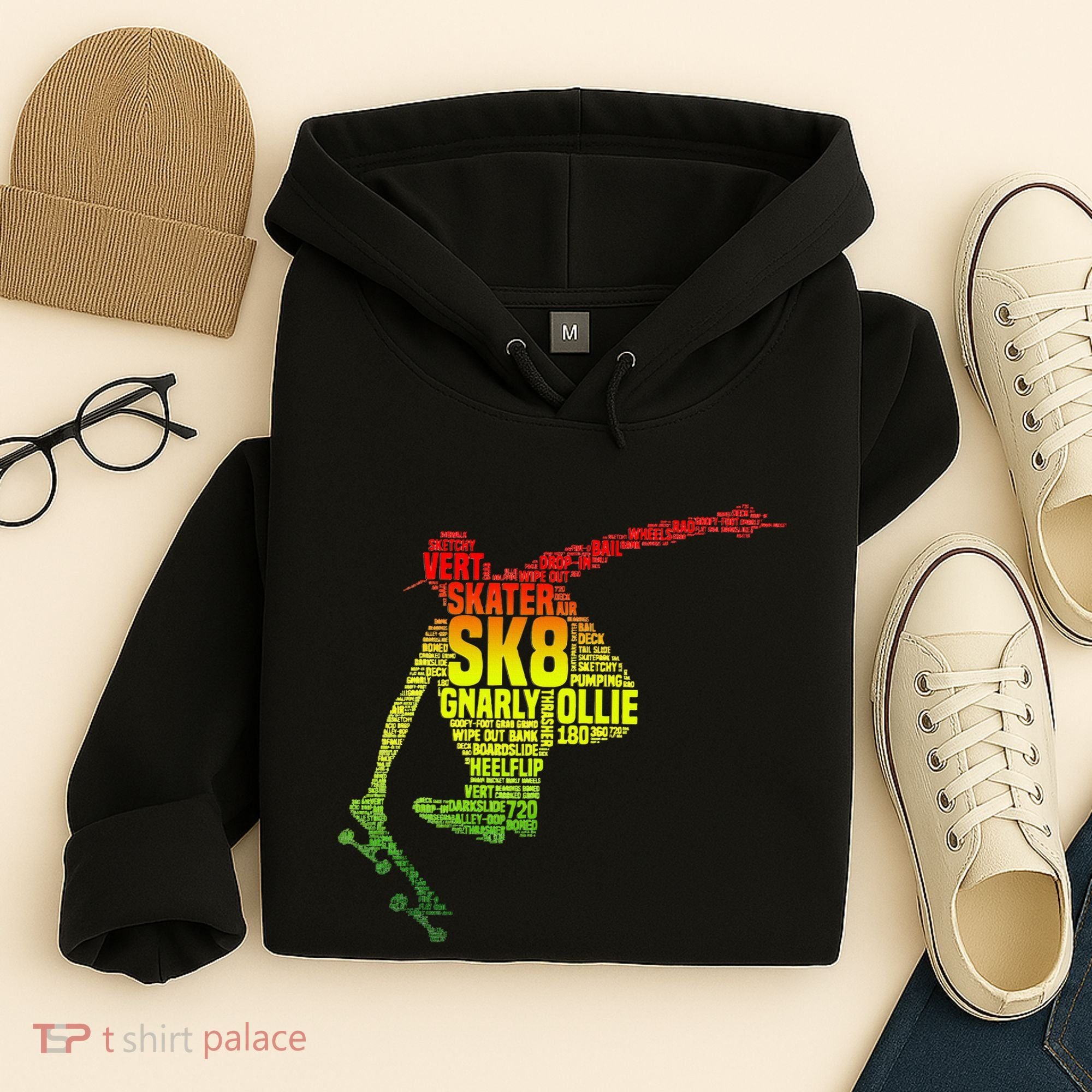 Skateboard Skater Slang Retro Skaterboarding Hoodie