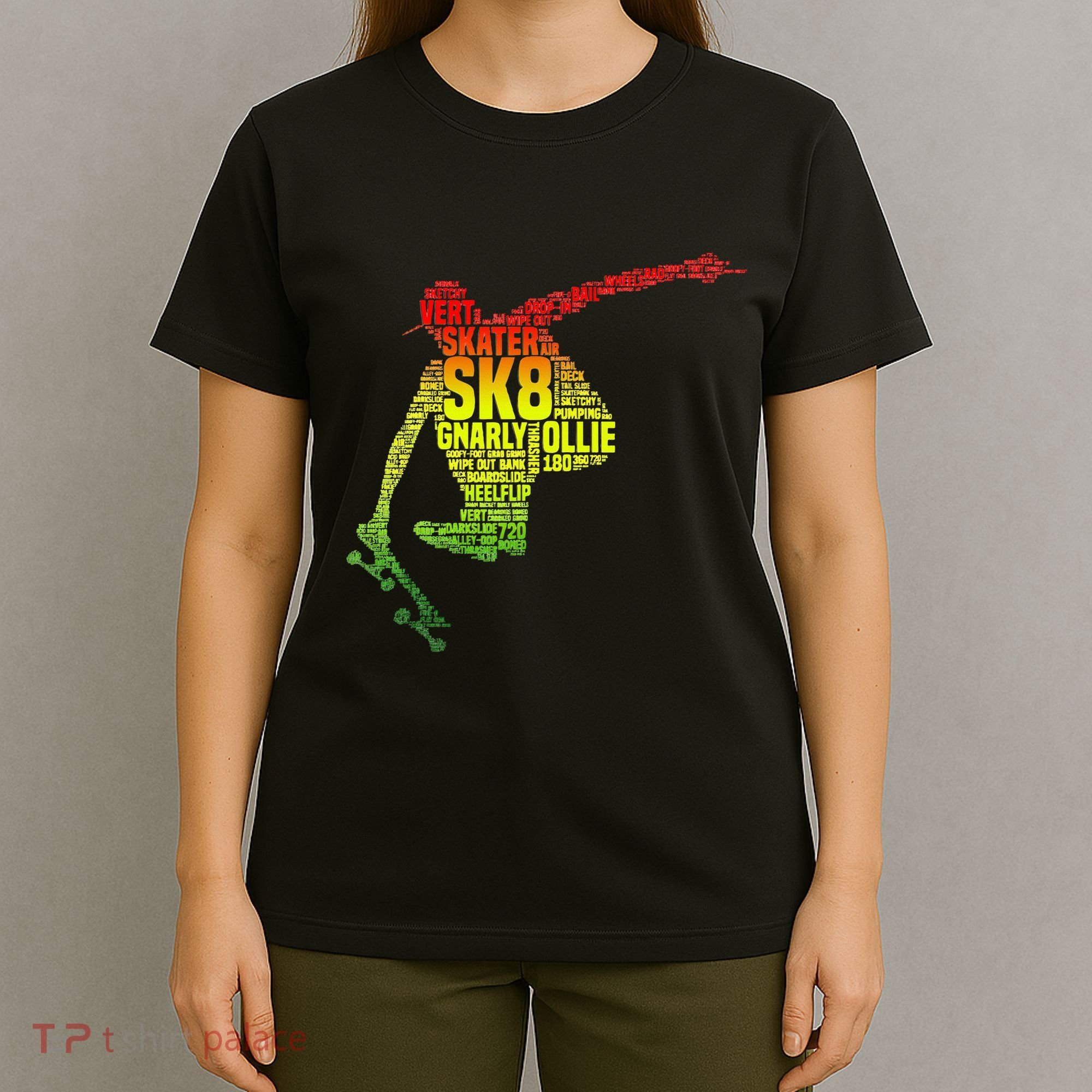 Skateboard Skater Slang Retro Skaterboarding T-Shirt
