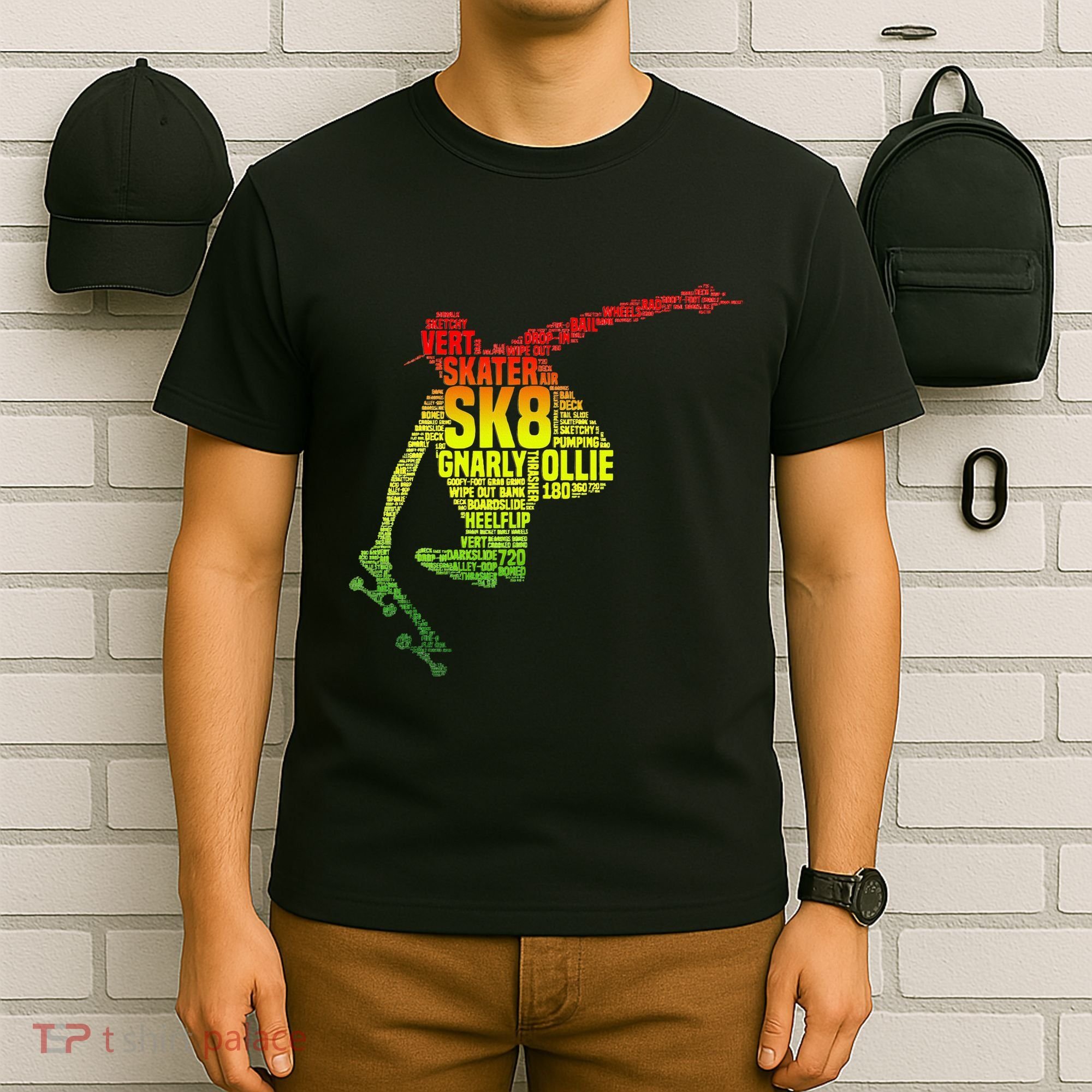 Skateboard Skater Slang Retro Skaterboarding T-Shirt