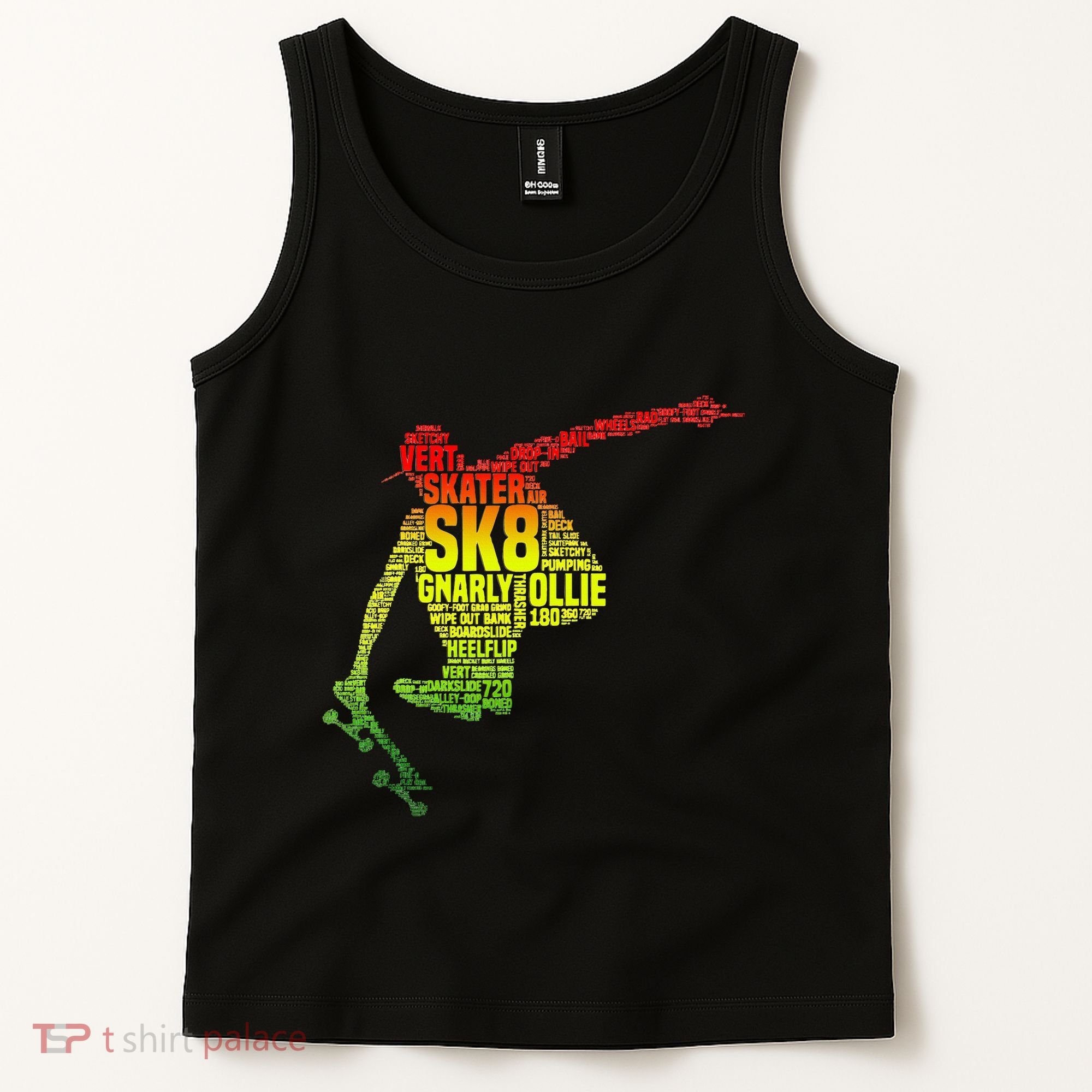Skateboard Skater Slang Retro Skaterboarding Tank Top